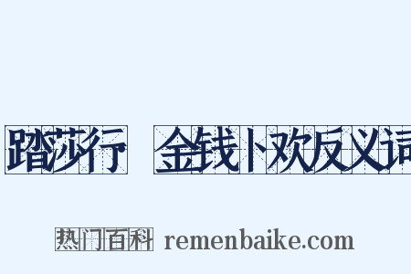 踏莎行·金钱卜欢反义词是什么意思的图片